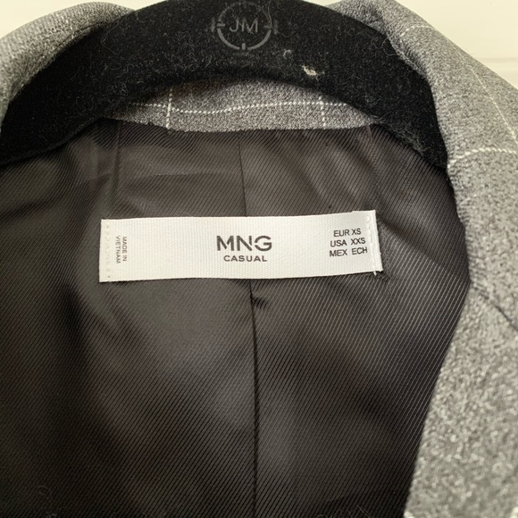 Mango Check Structured Double Breasted Blazer grey - Picture 5 of 8